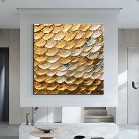 Hand Painted Oil Paintings  Abstract texture painting Home Decor Living Room Hallway Luxurious Decorative Painting (style: 1.0, size: 90x90cm)