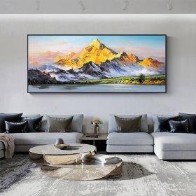 Hand Painted Oil Painting Large Landscape Oil Painting Original Mountain Canvas Painting Abstract Painting Modern Art Acrylic Painting Living Room Hal (style: 1.0, size: 100x150)