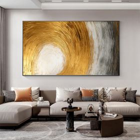 Hand Painted Oil Painting Abstract Gold Texture Oil Painting on Canvas Original Minimalist Art Golden Decor Custom Painting Living Room Home Decor (style: 1.0, size: 50x100cm)