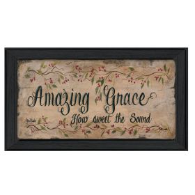 "Amazing Grace" By Gail Eads, Printed Wall Art, Ready To Hang Framed Poster, Black Frame (Color: as Pic)