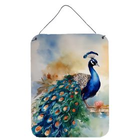 NEW Peacock Wall or Door Hanging Prints Aluminum Metal Sign Kitchen Wall Bar Bathroom Plaque Home Decor Front Door Plaque, 12x16, Multicolor (Default: Default)